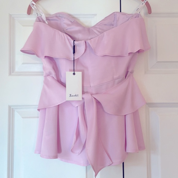 Bardot strapless Top Lilac US size 6 NWT - Picture 3 of 8